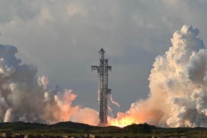 SpaceX's Starship, the biggest rocket ever built, launches into orbit