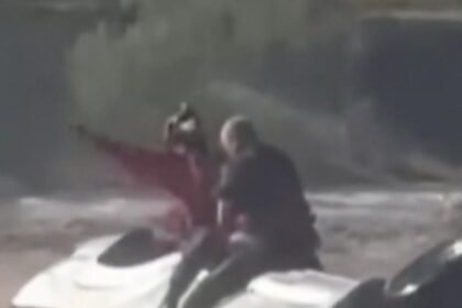 Video shows daring helicopter rescue after Arizona man's truck gets stuck in floodwaters