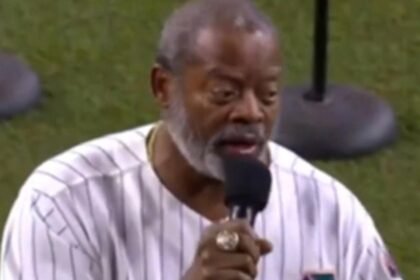 When a trumpet player's trumpet failed him during the national anthem, he turned to his voice