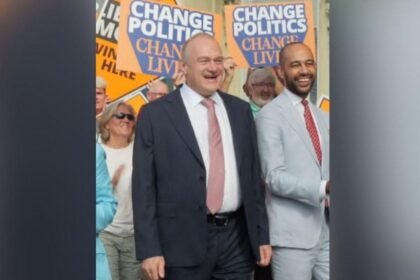 Ed Davey arrives at Lib Dem party conference