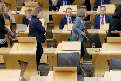 Reform MSPs walk out of parliament in protest against independence debate