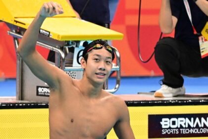 China swimmer makes Asian Games history as Thai sprinter wins track 100m