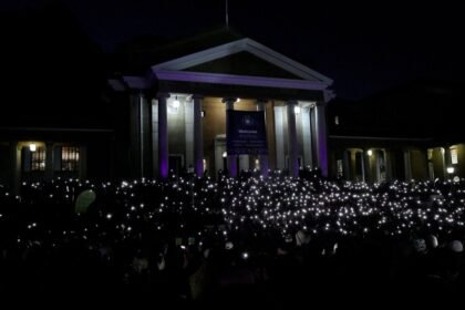 South Africans voice their anger as hundreds hold femicide vigil