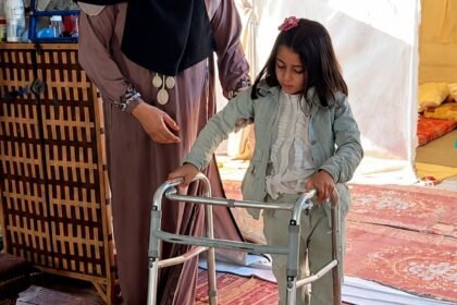 Girl disabled by Israeli strike urges wheelchairs be let into Gaza