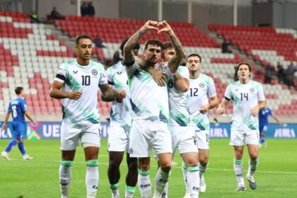 Ireland beats Israel 3-0 wearing black armbands to support Gaza