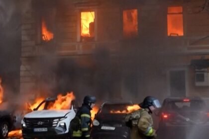 Russia strike sets National Academy of Sciences of Ukraine ablaze