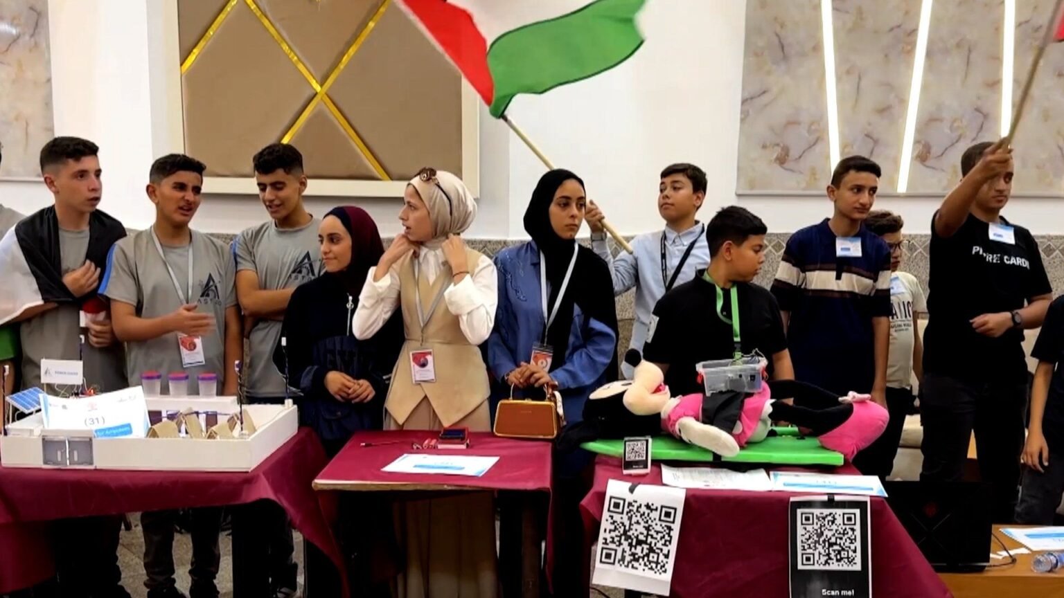 Gaza’s young inventors build robots with what they have