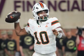 Miami QB Mensah shines again on way to multiple ACC records