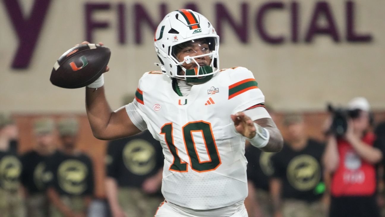 Miami QB Mensah shines again on way to multiple ACC records