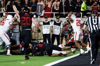 Replay review confirms goal line stop as Texas Tech beats Houston