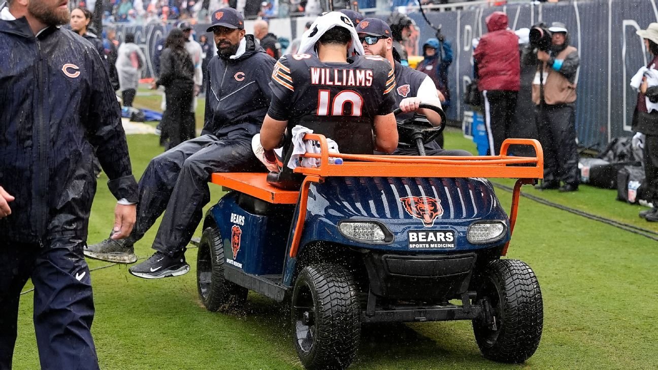 Bears coach says QB Williams week-to-week, likely to miss time