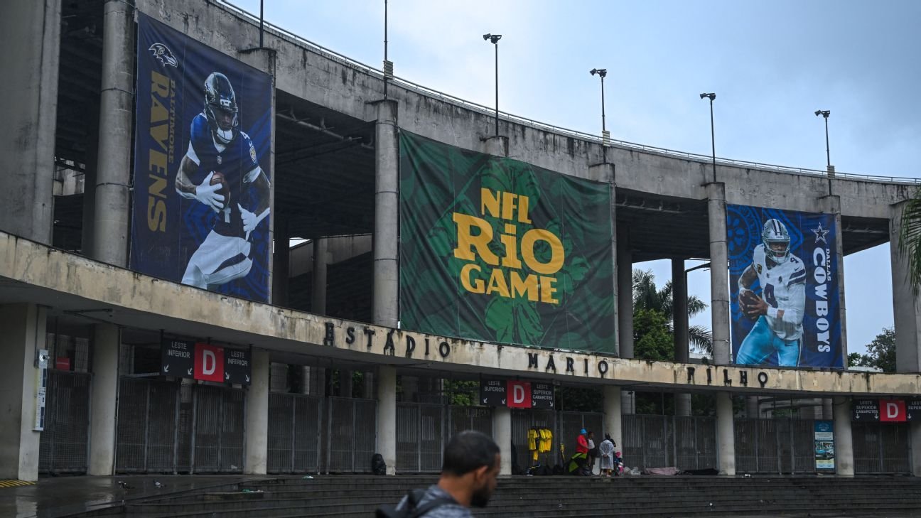 Lamar, Ravens not focusing on field conditions for NFL's 1st game in Rio