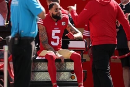 49ers rule vet WR Evans out after rib injury in first half
