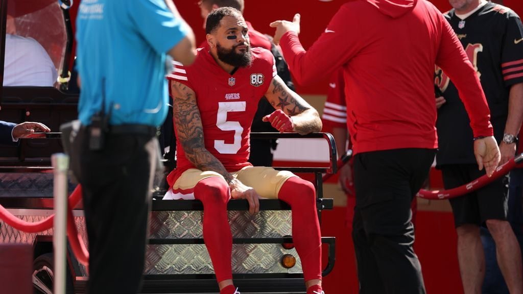 49ers rule vet WR Evans out after rib injury in first half