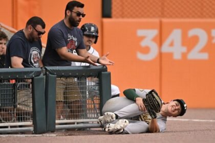 A's outfielder Gelof sues Tigers for damages caused by metal fence