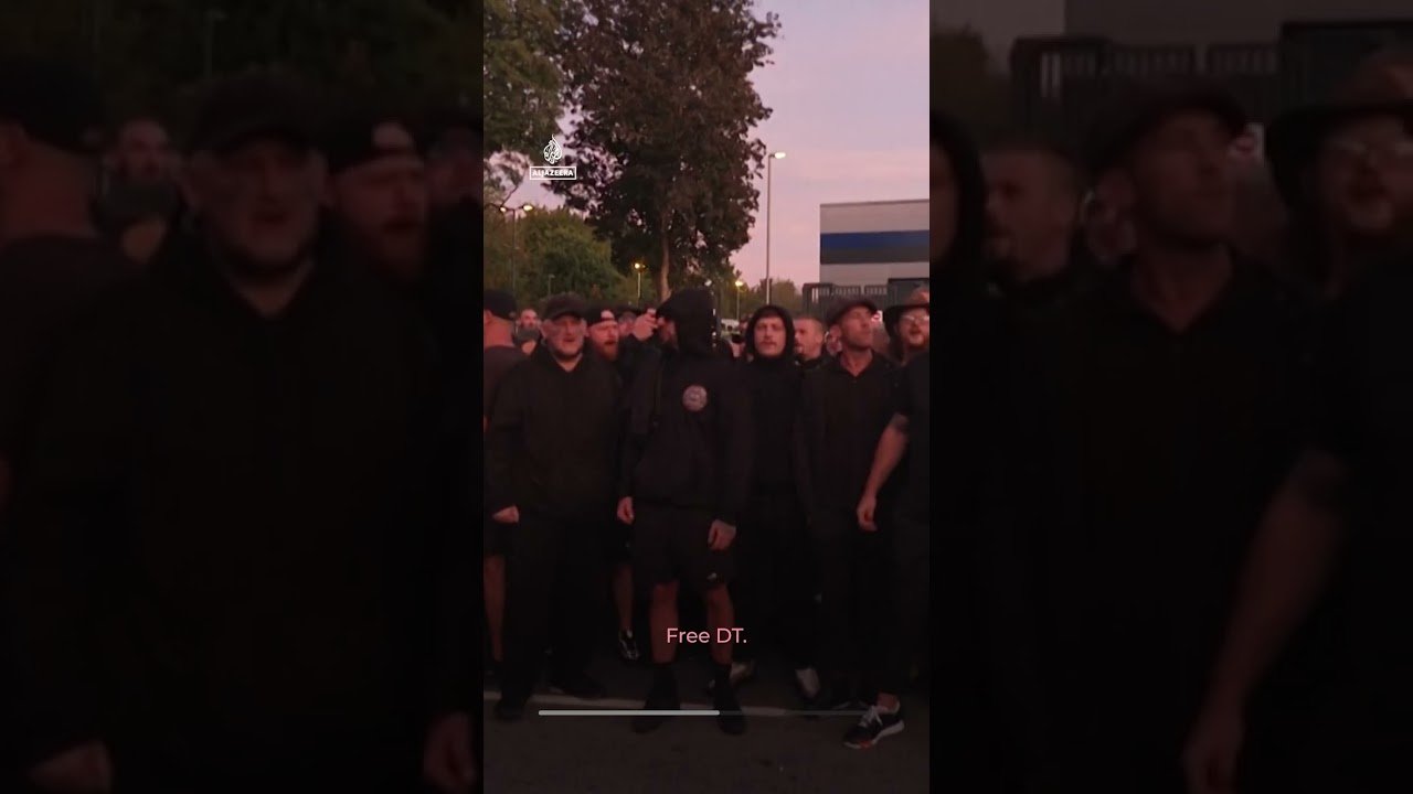 Protests in UK after arrest of far-right activist Daniel Thomas | AJ #shorts