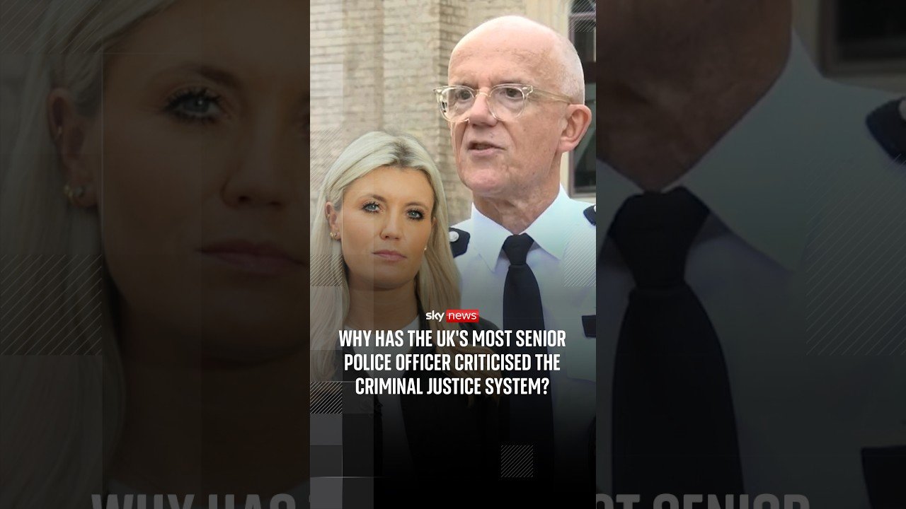 Why has the UK's most senior police officer criticised the criminal justice system?