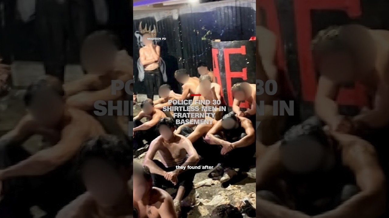 Police find 30 shirtless men in fraternity basement