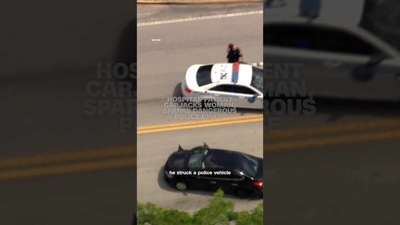 Hospital patient carjacks woman, sparks dangerous police chase