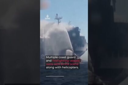 Huge fire on vehicle ferry off Mykonos prompts mass evacuation