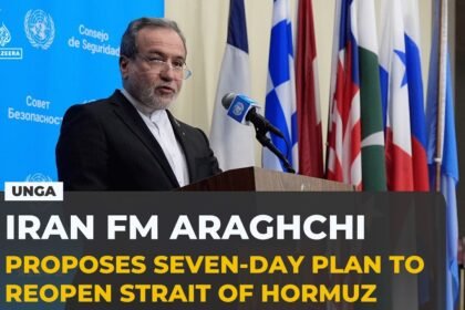 Iran's FM offers seven-day plan to reopen the Strait of Hormuz