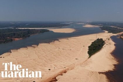Drone footage shows severe drought hitting river in Brazil