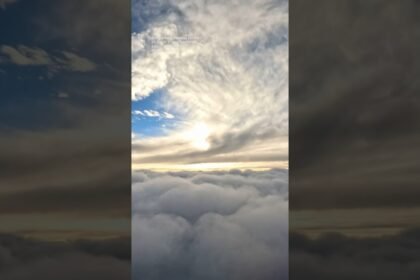 Surfing scattered clouds from Hurricane Nolo