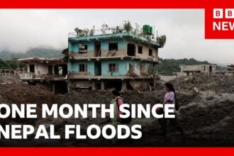 One month since catastrophic floods hit Nepal | BBC News