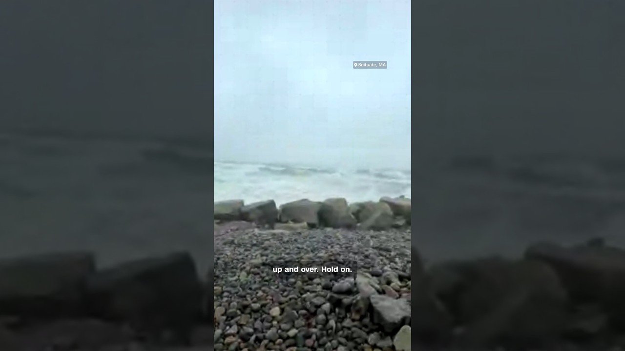 CNN Weather Meteorologist loses hat playing catch in the nor'easter