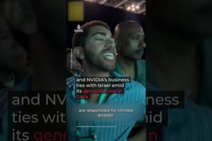 Student protesters disrupt NVIDIA AI climate panel | AJ #shorts