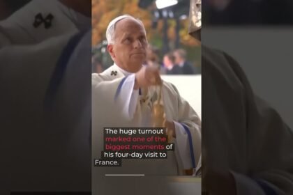 Huge crowds cheer Pope Leo as he leads open-air Mass in Paris