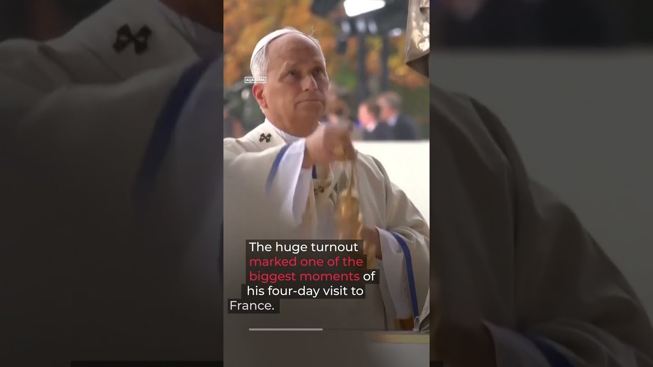 Huge crowds cheer Pope Leo as he leads open-air Mass in Paris