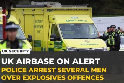 Several men arrested after explosives incident near UK airbase used by US