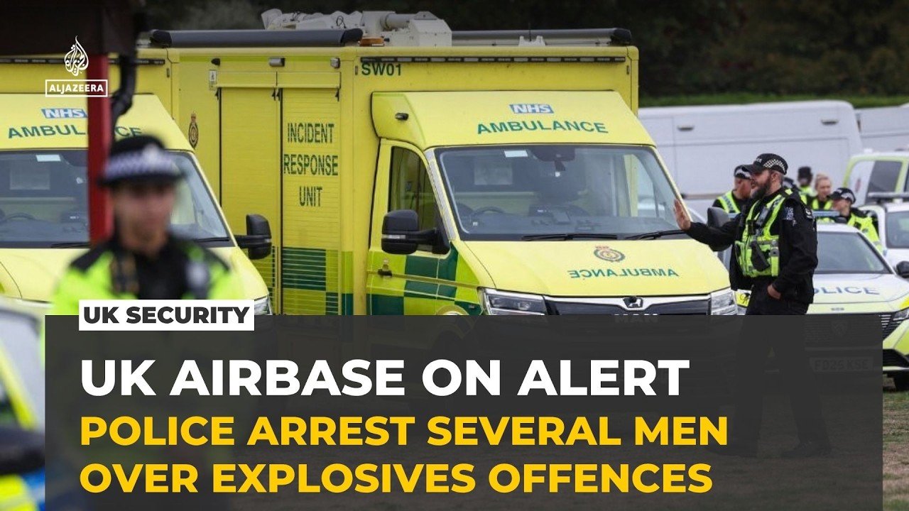 Several men arrested after explosives incident near UK airbase used by US