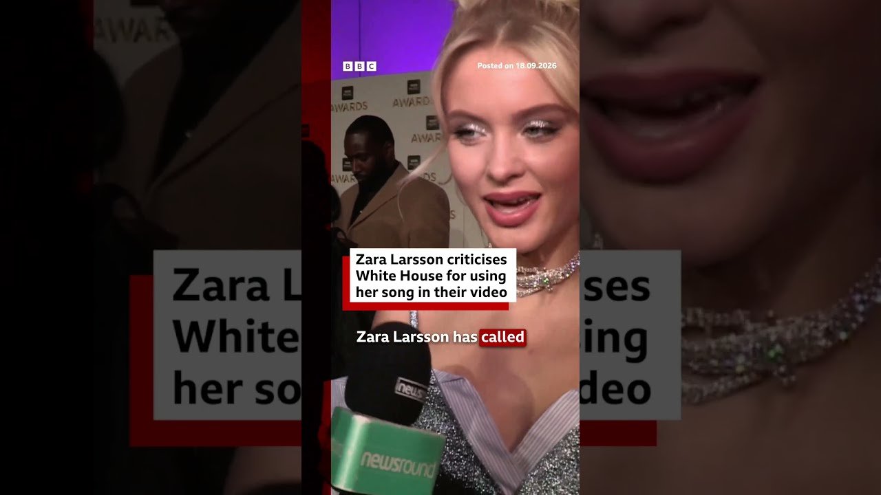 Zara Larsson criticises White House for using her song in their video. #US #BBCNews