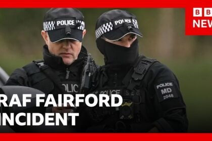 Five men arrested as counter-terror police investigate major incident near RAF Fairford | BBC News