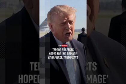 Terror suspects hoped for 'big damage' at RAF base, Trump says
