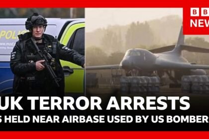 5 terror arrests at airbase used by US bombers - police investigate possible Iran link | BBC News