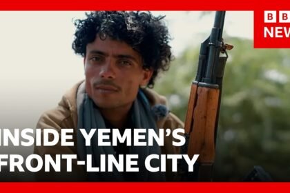 Inside Yemen's front-line city as Houthis battle for control | BBC News
