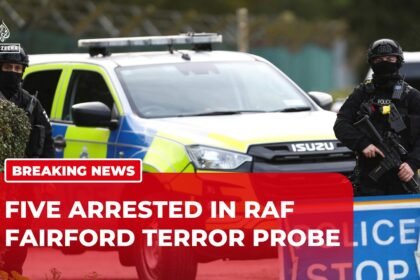 BREAKING: Five British men arrested over suspected terrorism offences near RAF Fairford