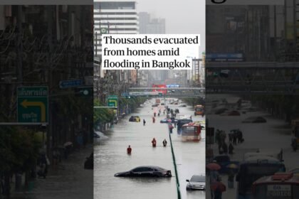 Thousands evacuated from homes amid flooding in Bangkok