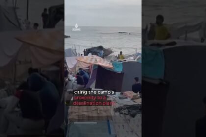Migrant children protest after police clear beach camp in Ceuta