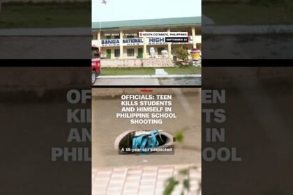 Officials: Teen kills two students and himself in Philippine school shooting