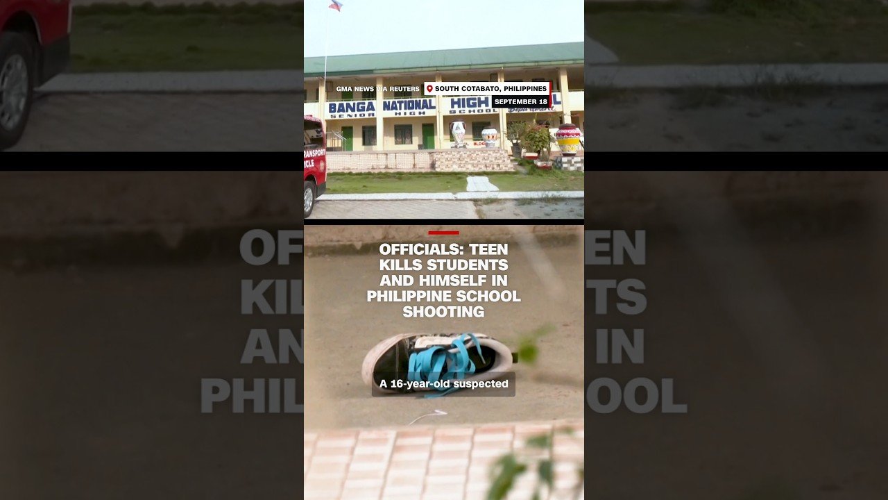 Officials: Teen kills two students and himself in Philippine school shooting