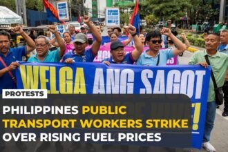 Philippines transport workers launch two-day strike over rising fuel prices