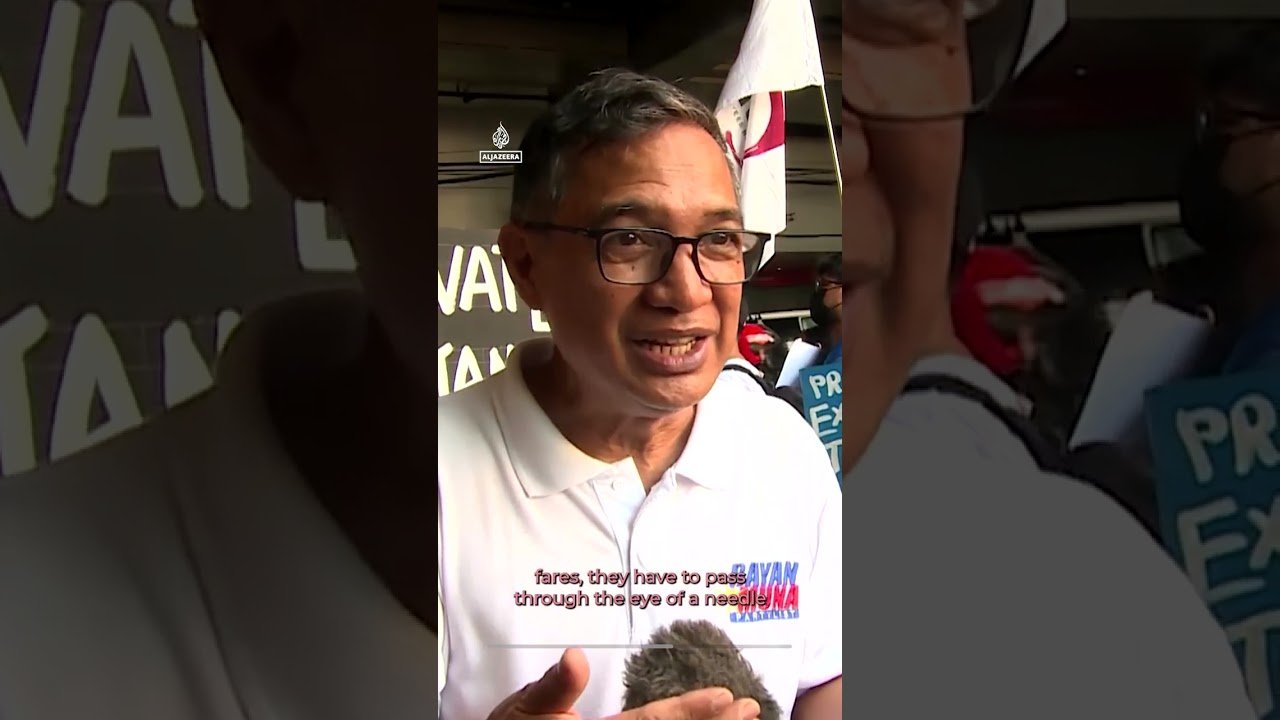 Public transport drivers strike in Manila over soaring fuel prices | AJ #shorts