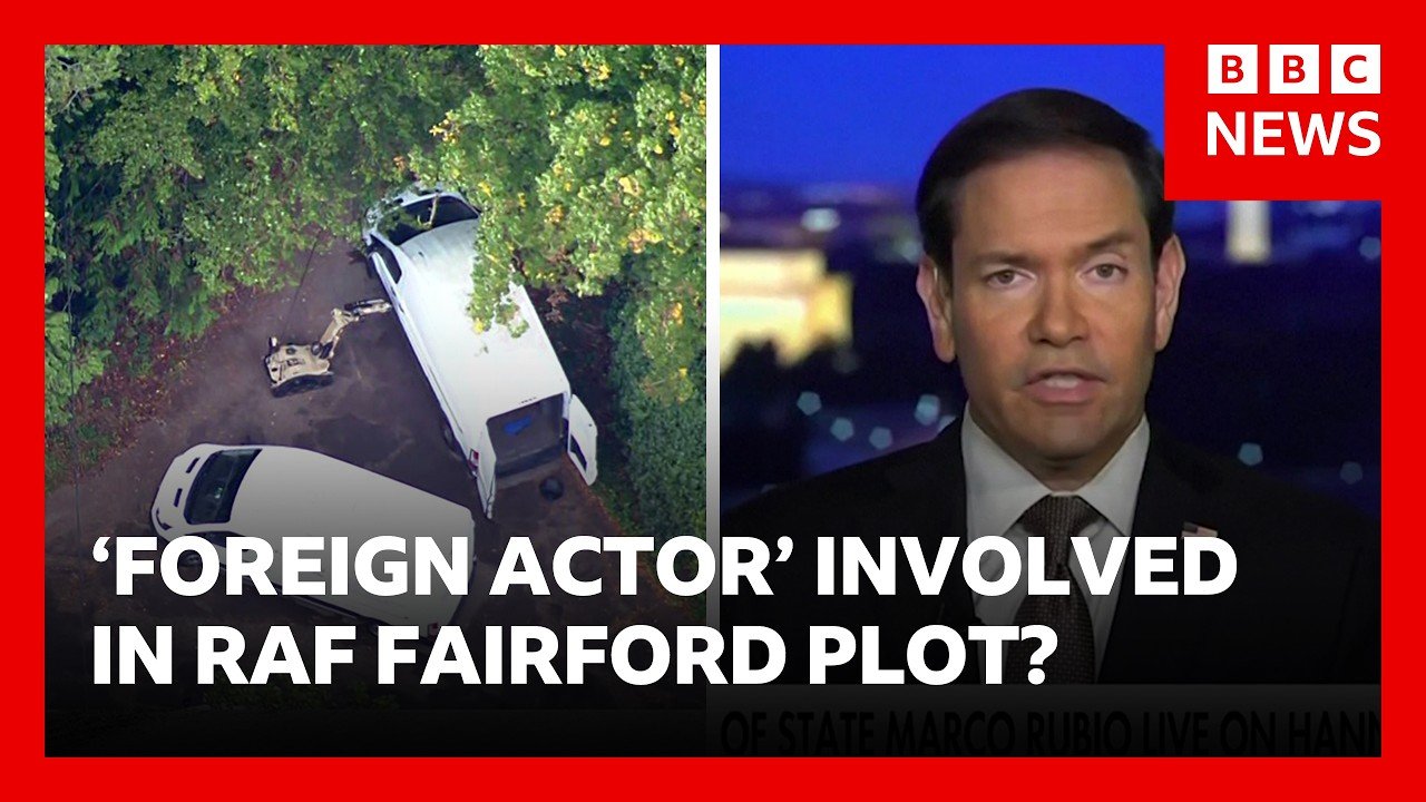 RAF Fairford incident involves 'foreign actor', says Rubio| BBC News
