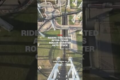 Riders evacuated after Texas roller coaster gets stuck