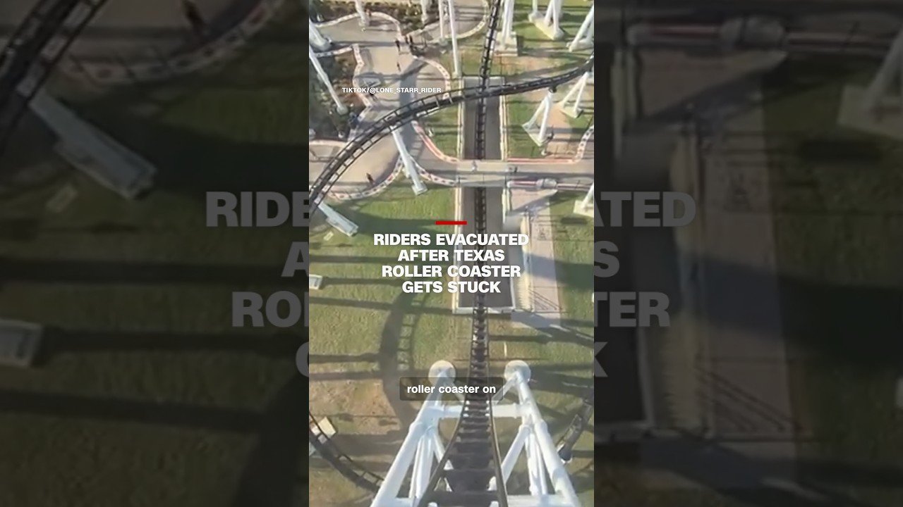 Riders evacuated after Texas roller coaster gets stuck