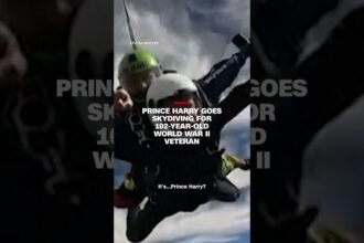 Prince Harry goes Skydiving for 102-year-old World War II veteran